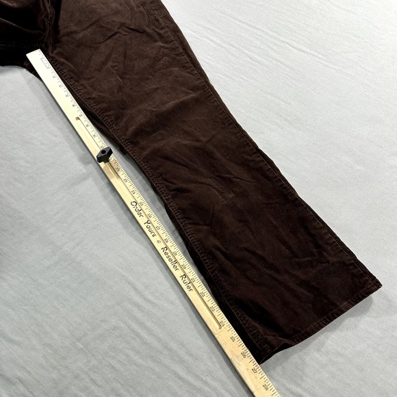 Tommy Hilfiger Pants Womens 10 Dark Brown Corduroy Boot Cut Hipster Casual 33x27 - Picture 8 of 12